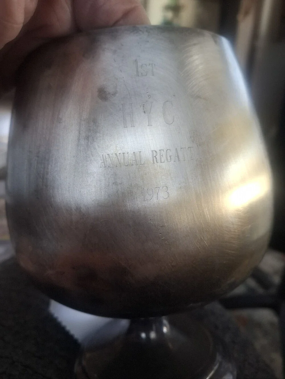 Vintage Silver-Tone Goblet - Silver
